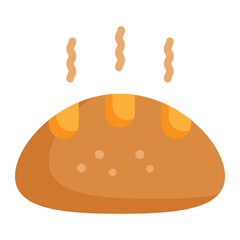 dessert bakery loaf bread flat icon