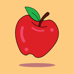 Red apple icon. vector red apple.