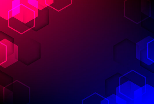 Hexagon Pattern Hi Tech Innovative Concept Design Background