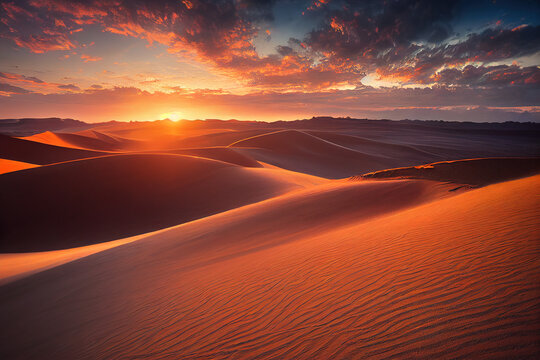 Sand Dunes at sunset © Hassan