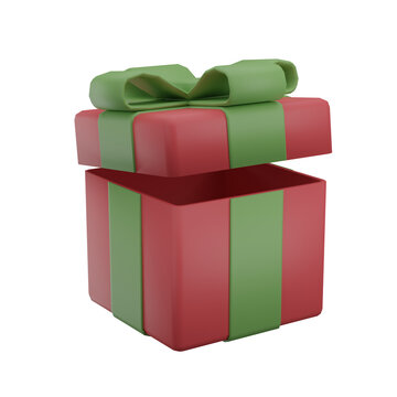 Gift Box Open 3D render Illustration icon