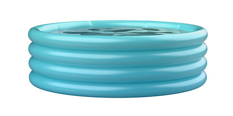 Inflatable swimming pool on transparent background