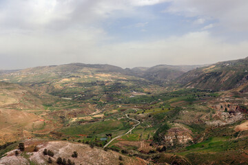 Amman, Jordan : spring in Adsiya Village (Dead Sea road)