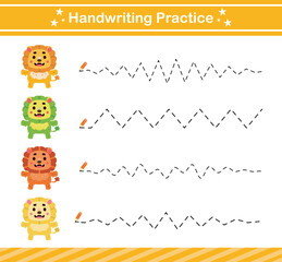 handwriting practice game.Education game for kindergarten and preschool .Educational page for kids