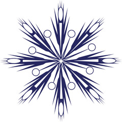 Blue vector snowflake