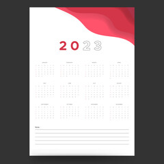 calendar template for 2022 year. Week Starts on Sunday. Wall calendar in a minimalist style design vector background