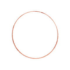 Fototapeta premium Copper Metallic Circle Outlined