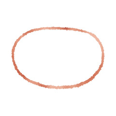 Fototapeta premium Copper Metallic Round Shape Outlined