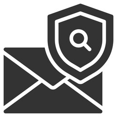 envelope message protection solid glyph icon