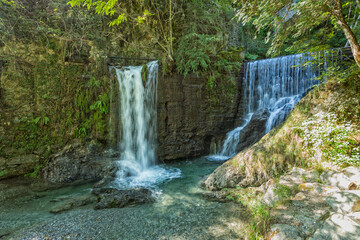 Waterfall Cascata di Tobi at Grandola ed Uniti near Menaggio, Como, Italy