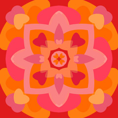 flower background mandala pink