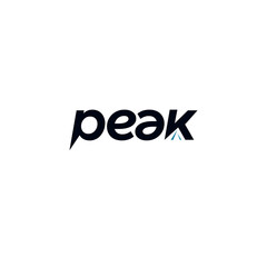 Peak logo design with abstract letter K with mountain vector logotype