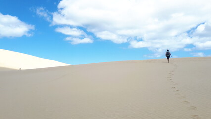 Fototapeta na wymiar Footsteps in Dune