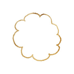 Gold Metallic Cloud Outlined