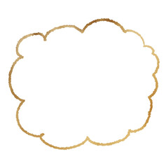 Gold Metallic Cloud Outlined