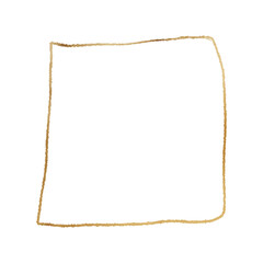 Gold Metallic Shape Outlined