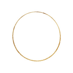 Gold Metallic Circle Outlined