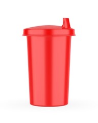 Blank  Sipper Glass Tumbler branding. 3d render illustration.