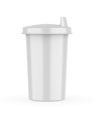 Blank  Sipper Glass Tumbler branding. 3d render illustration.