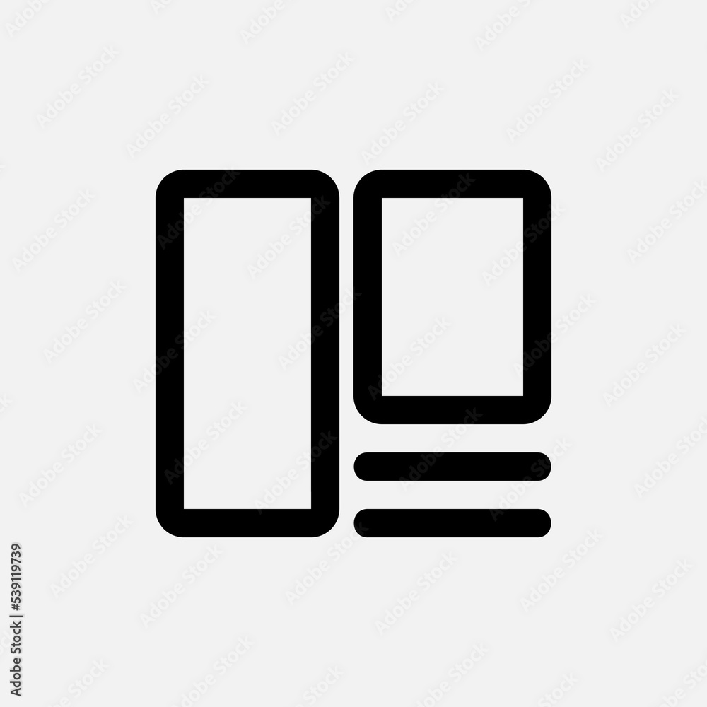 Wall mural layout icon in line style, use for website mobile app presentation