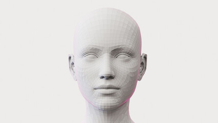 3d rendered illustration of a females face - 539119770