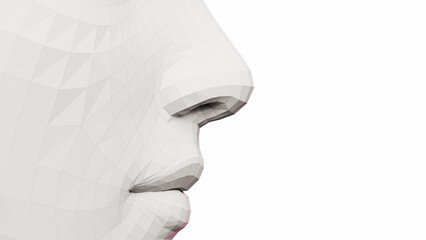 3d rendered illustration of a female nose - obrazy, fototapety, plakaty