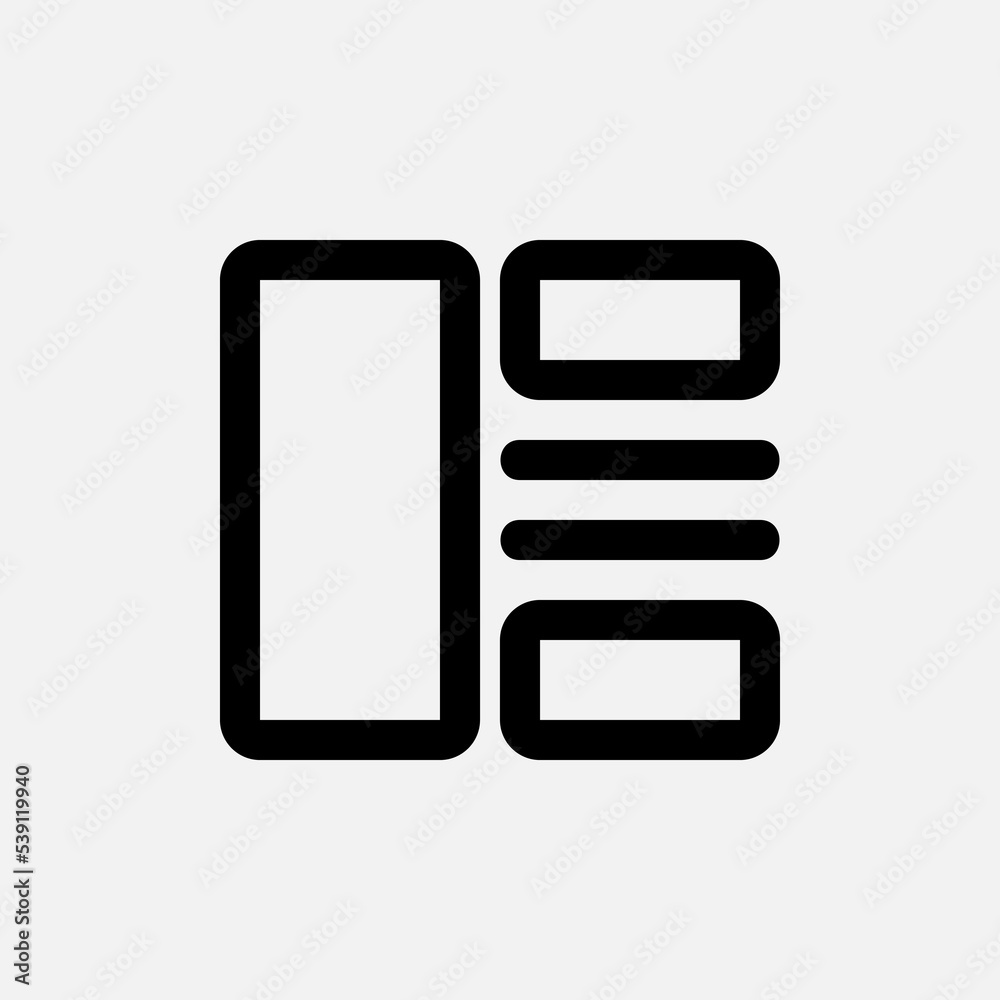 Wall mural layout icon in line style, use for website mobile app presentation