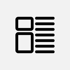Layout icon in line style, use for website mobile app presentation