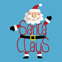 Santa claus illustration made from hand lettering