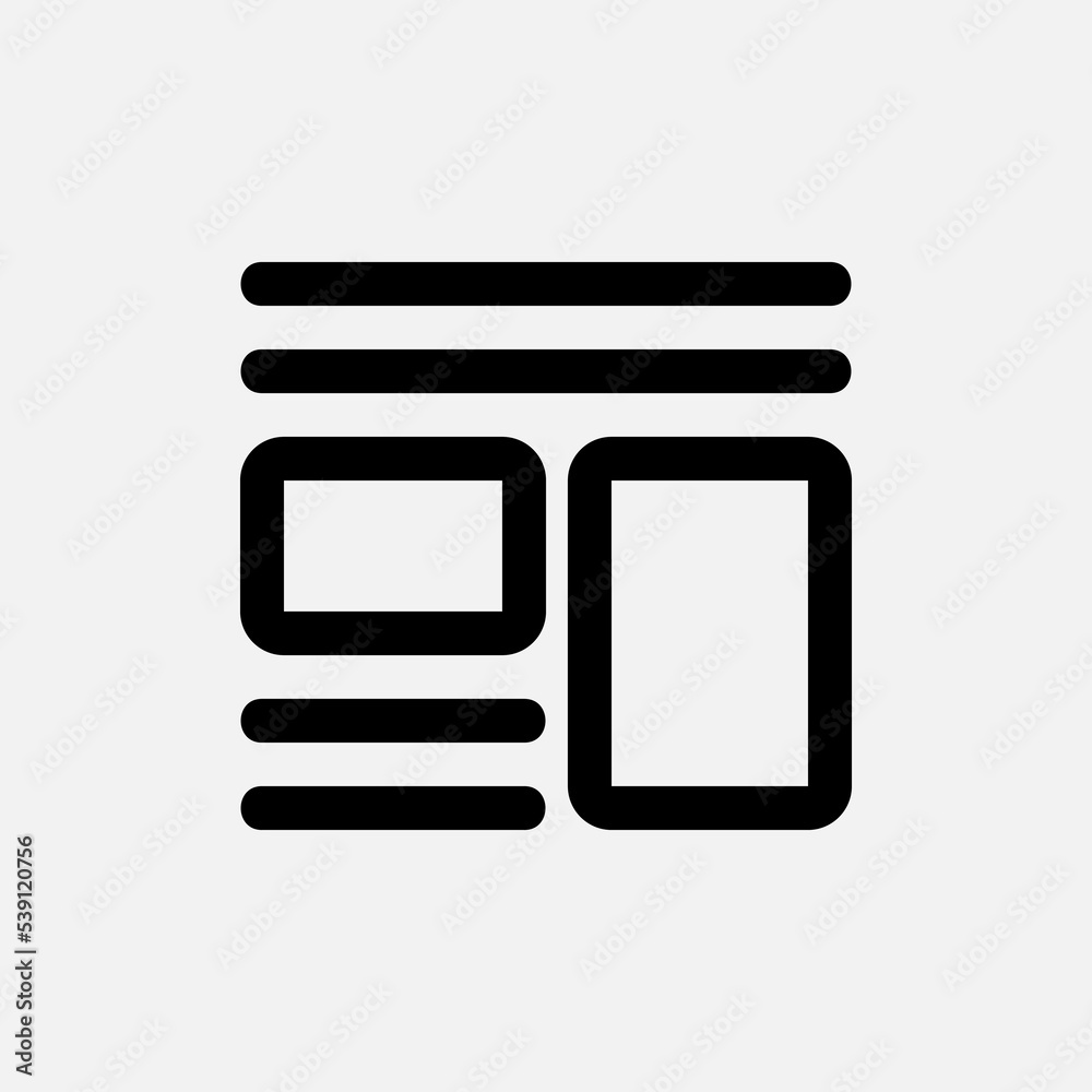 Wall mural layout icon in line style, use for website mobile app presentation