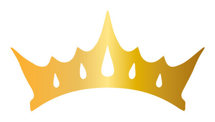 Golden crown PNG Transparent Image.