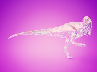 Obraz premium 3d rendered illustration of a crystal T-rex