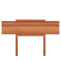 3d rendering illustration of an extended table