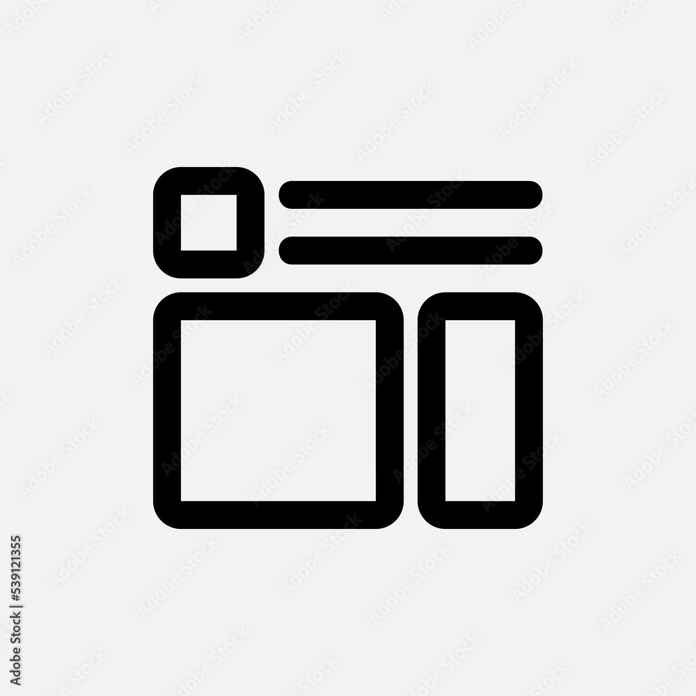 Wall mural layout icon in line style, use for website mobile app presentation