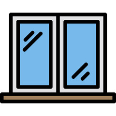 Window filled outline icon