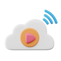 Fototapeta premium Video Cloud 3D Icon
