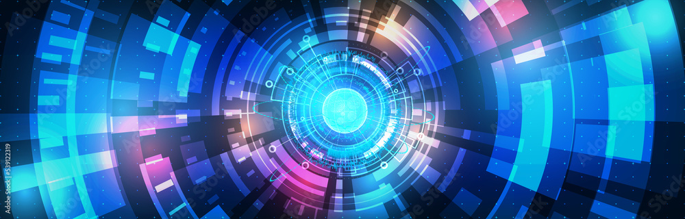 Wall mural abstract background image technology style hi-tech sci-fi