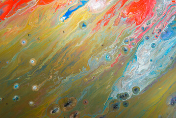 Fototapeta na wymiar Acrylic Pour Color Liquid marble abstract surfaces Design.