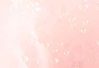 Abstract Pink water bubbles background