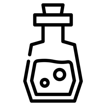 Potion Bottle Elixir Game  Simple Line Icon