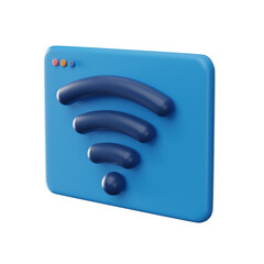 Wifi 3D icon Computer