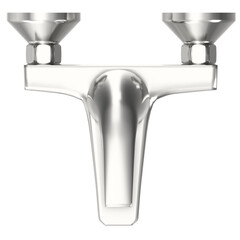 3d rendering illustration of a faucet single lever wall mixer