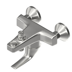 3d rendering illustration of a faucet single lever wall mixer