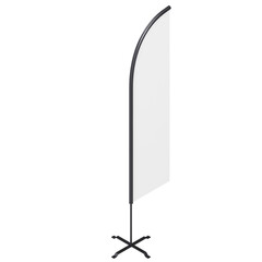 3d rendering illustration of a feather flag