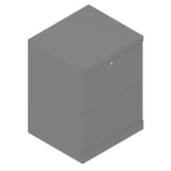 3d rendering illustration of a filing cabinet