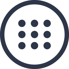 Website navigation menu icons. Hamburger menu symbol. Flat website menu icons with rounded and sharp edges.