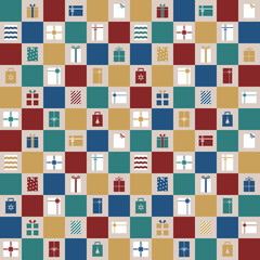 シームレス柄_クリスマスプレゼント