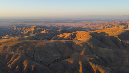 Sunset on Mountains in Southwestern San Joaquin Valley, Kern County, California © Entoptic Studios