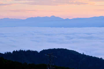 Fototapeta na wymiar beautiful cloud sea in Uonuma, Oct 16th, 2022, A