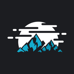 Mountain logo template vector icon